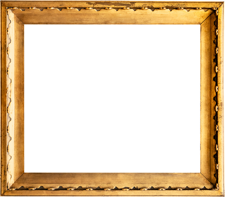 Old Wide Wooden Picture Frame 