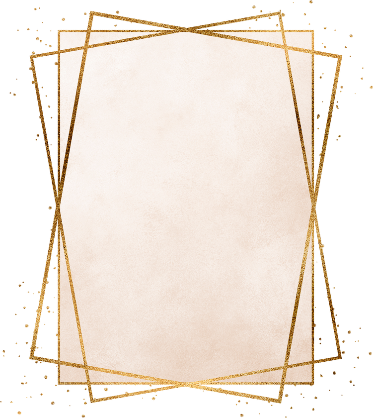 Gold Frame With Beige Watercolor Background
