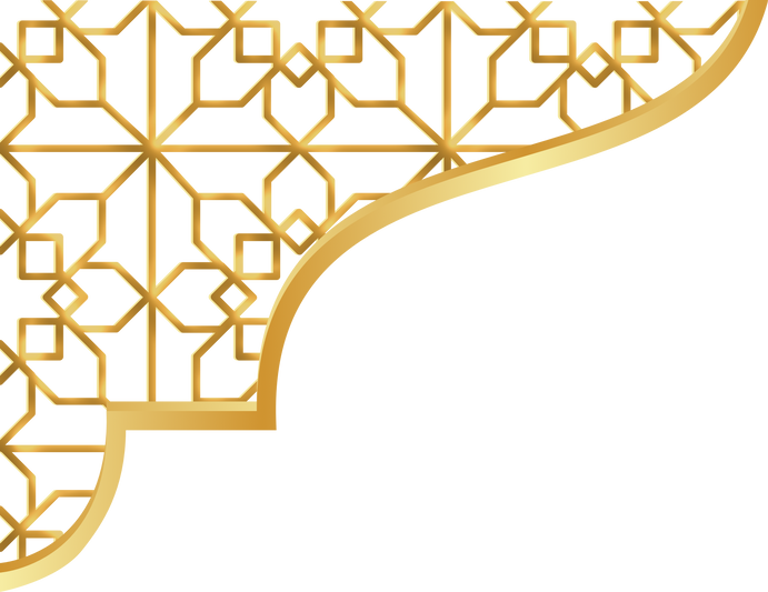 Golden islamic frame